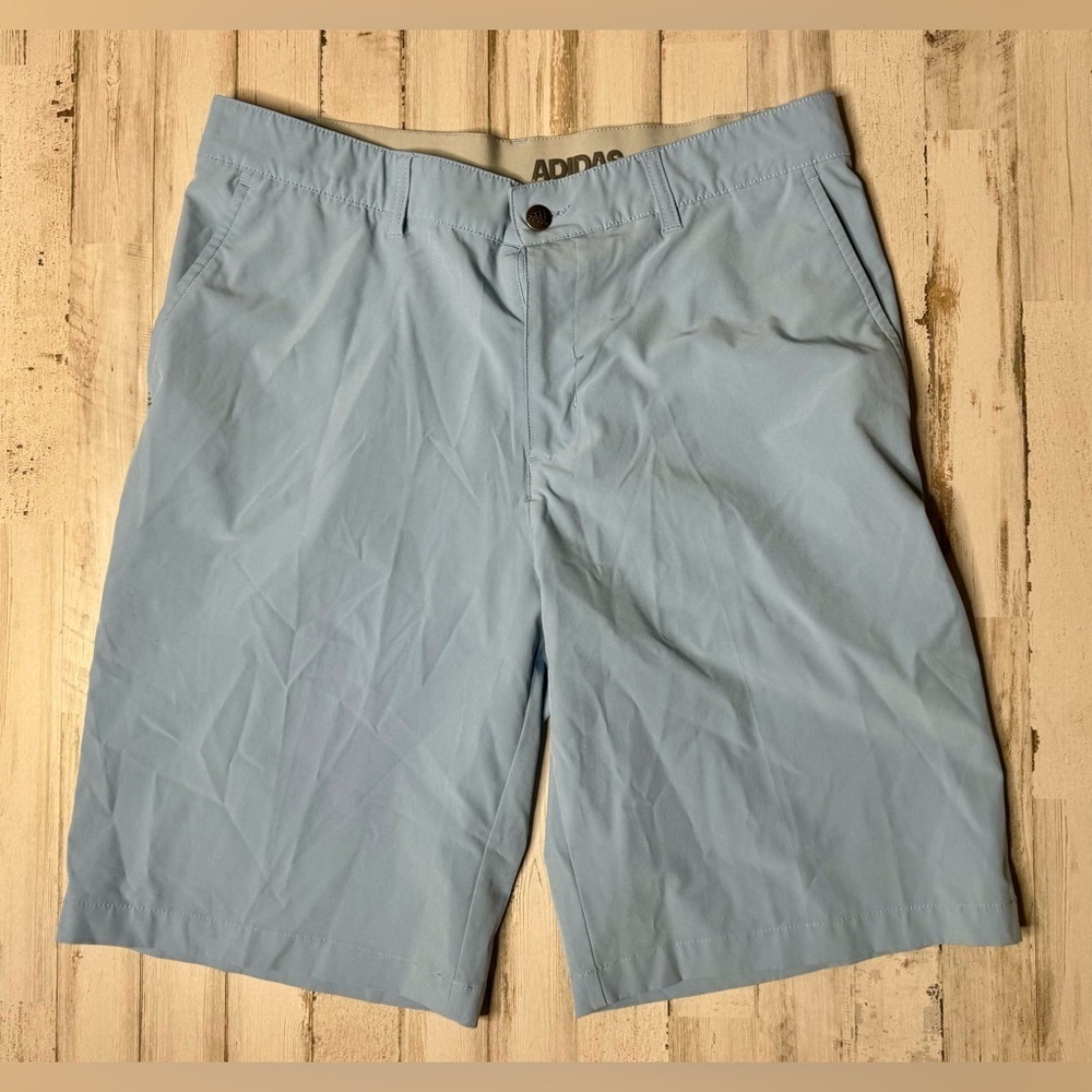 Adidas Golf Shorts Mens 34 Blue Performance Flat Front Casual